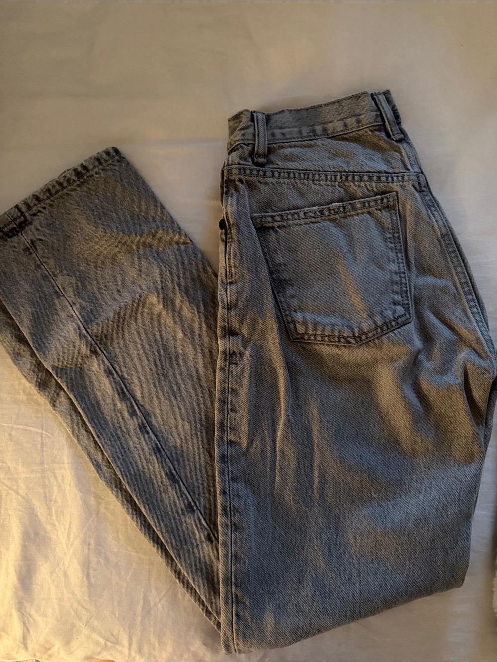 Zara Terez Gray Straight-Leg Jeans